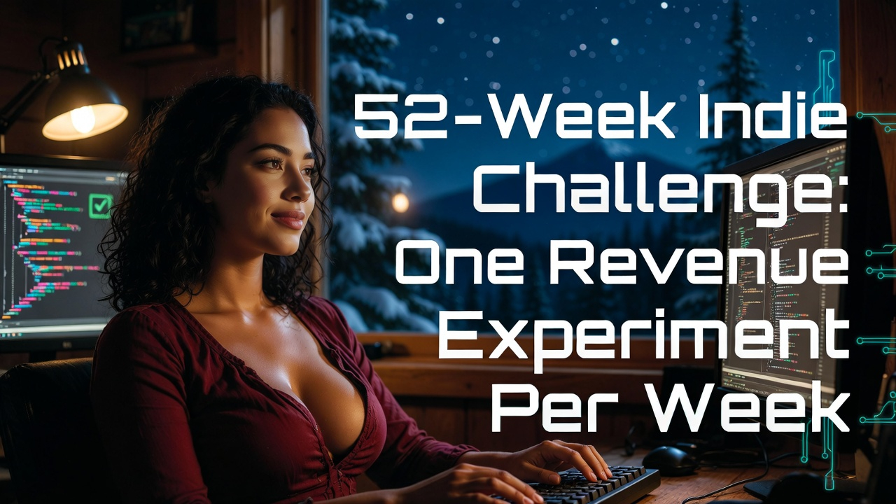 52-Week Indie Challenge: One Revenue Experiment Per Week