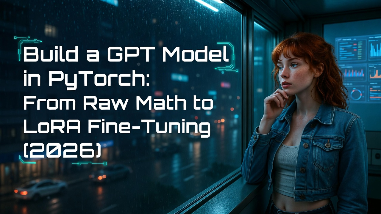 Build a GPT Model in PyTorch: From Raw Math to LoRA Fine-Tuning (2026)